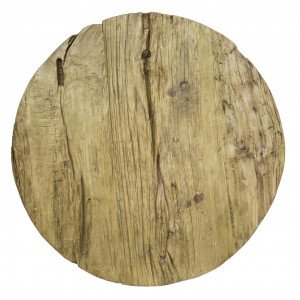 Trunk 42" Rd Table Top Only Natural Heavily Distressed