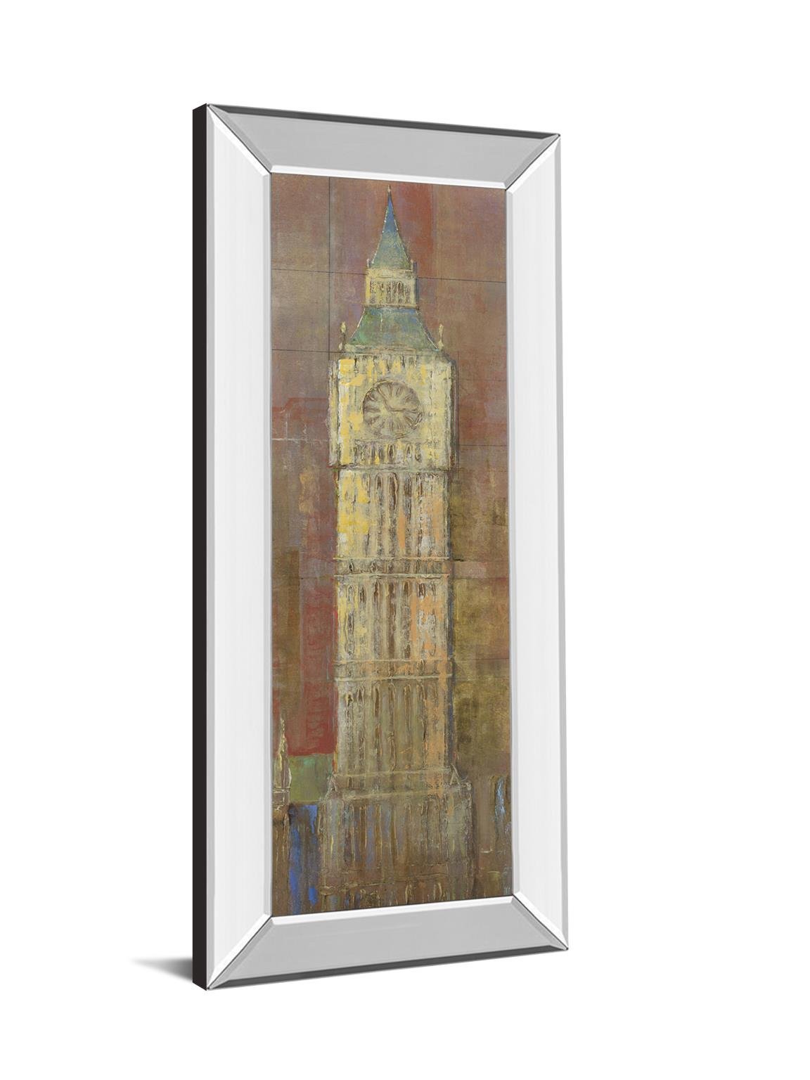 18 in. x 42 in. "Big Ben" By Longo Mirror Framed Print Wall Art