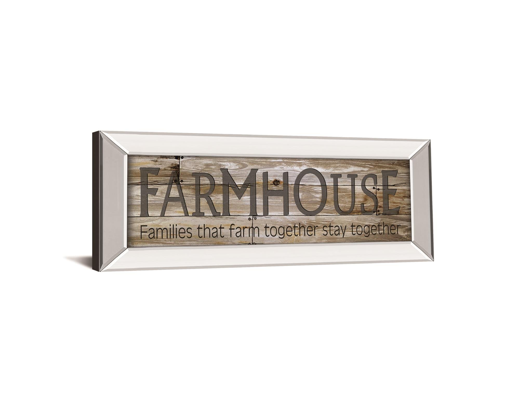 18 in. x 42 in. "Farmhouse" By Cindy Jacobs Mirror Framed Print Wall Art