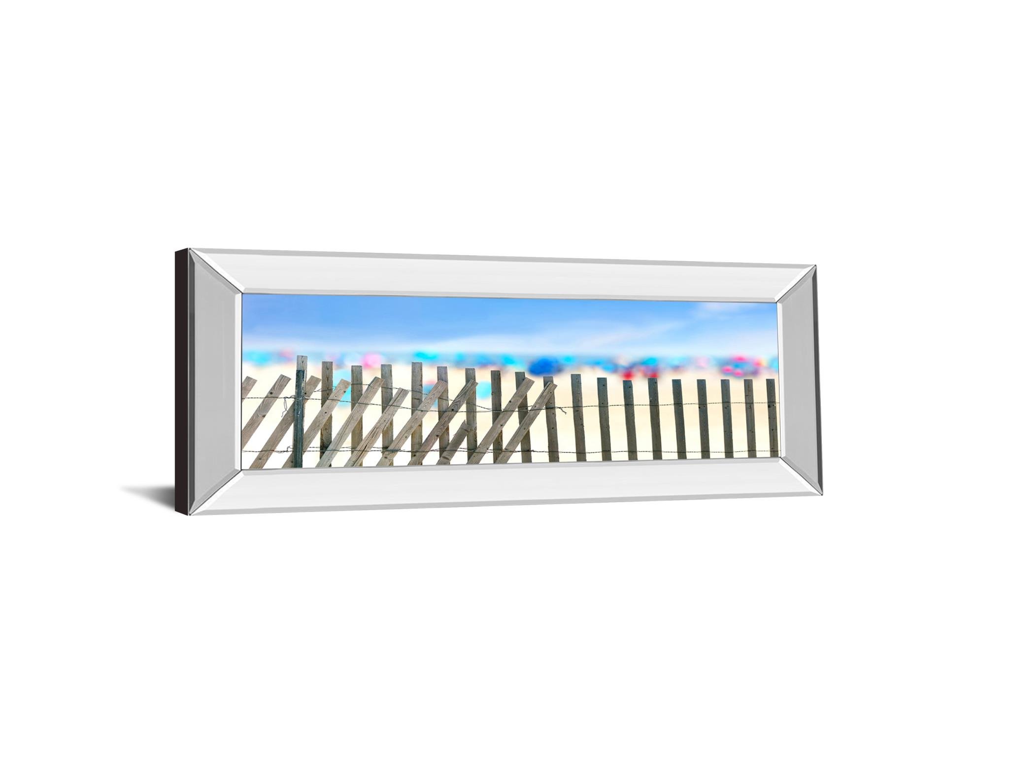 18 in. x 42 in. "Beachscape Il" By James Mcloughlin Mirror Framed Print Wall Art