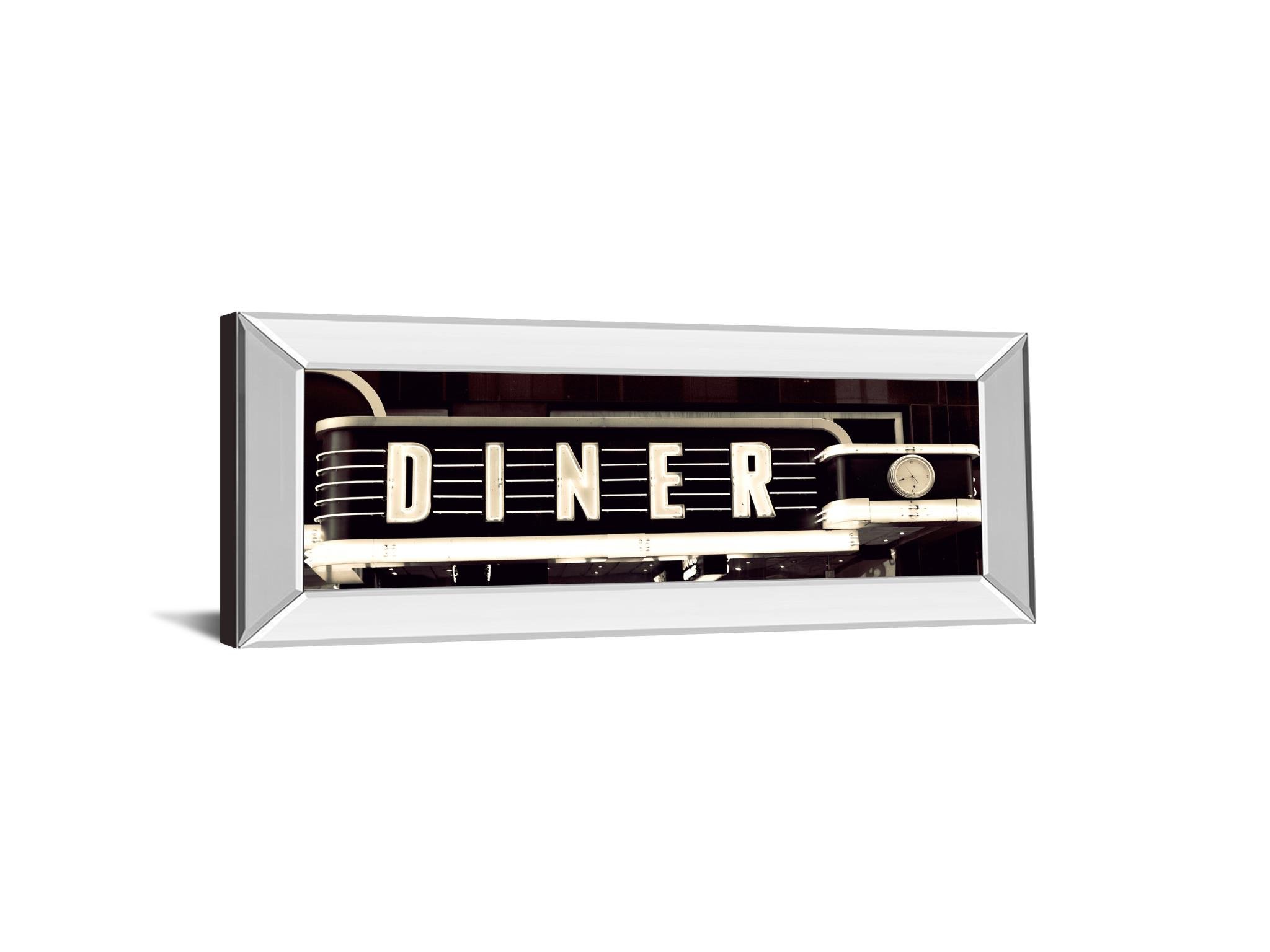 18 in. x 42 in. "Diner" By Susan Bryant Mirror Framed Photo Print Wall Art