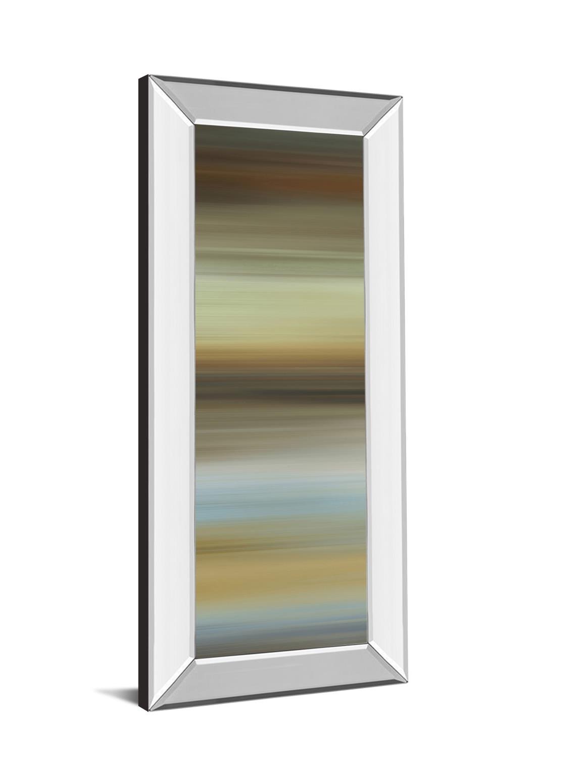 18 in. x 42 in. "Abstract Horizon I" By James Mcmaster Mirror Framed Print Wall Art