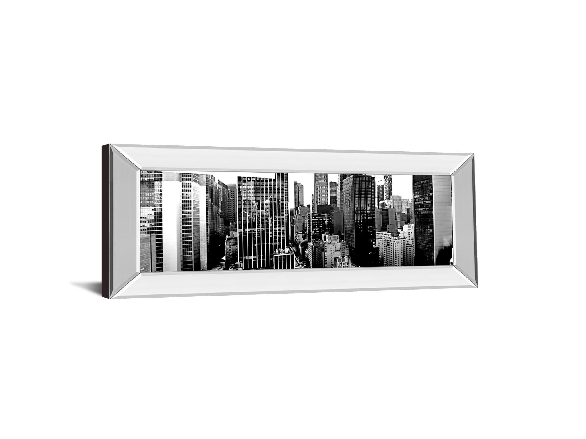 18 in. x 42 in. "Panorama Of NYC VIl" By Jeff Pica Mirror Framed Print Wall Art