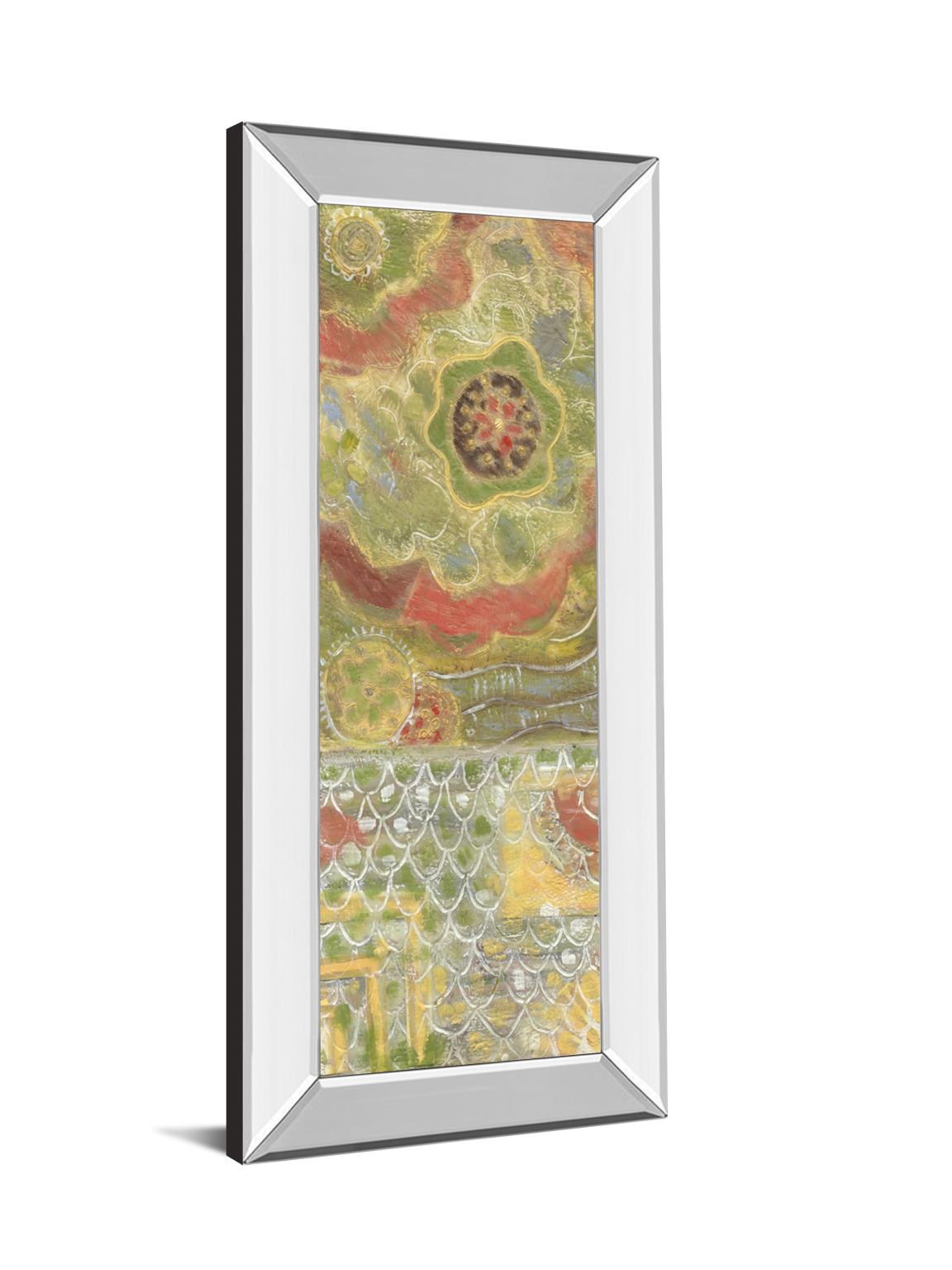 18 in. x 42 in. "Moroccan Whimsy I" By Karen Deans Mirror Framed Print Wall Art
