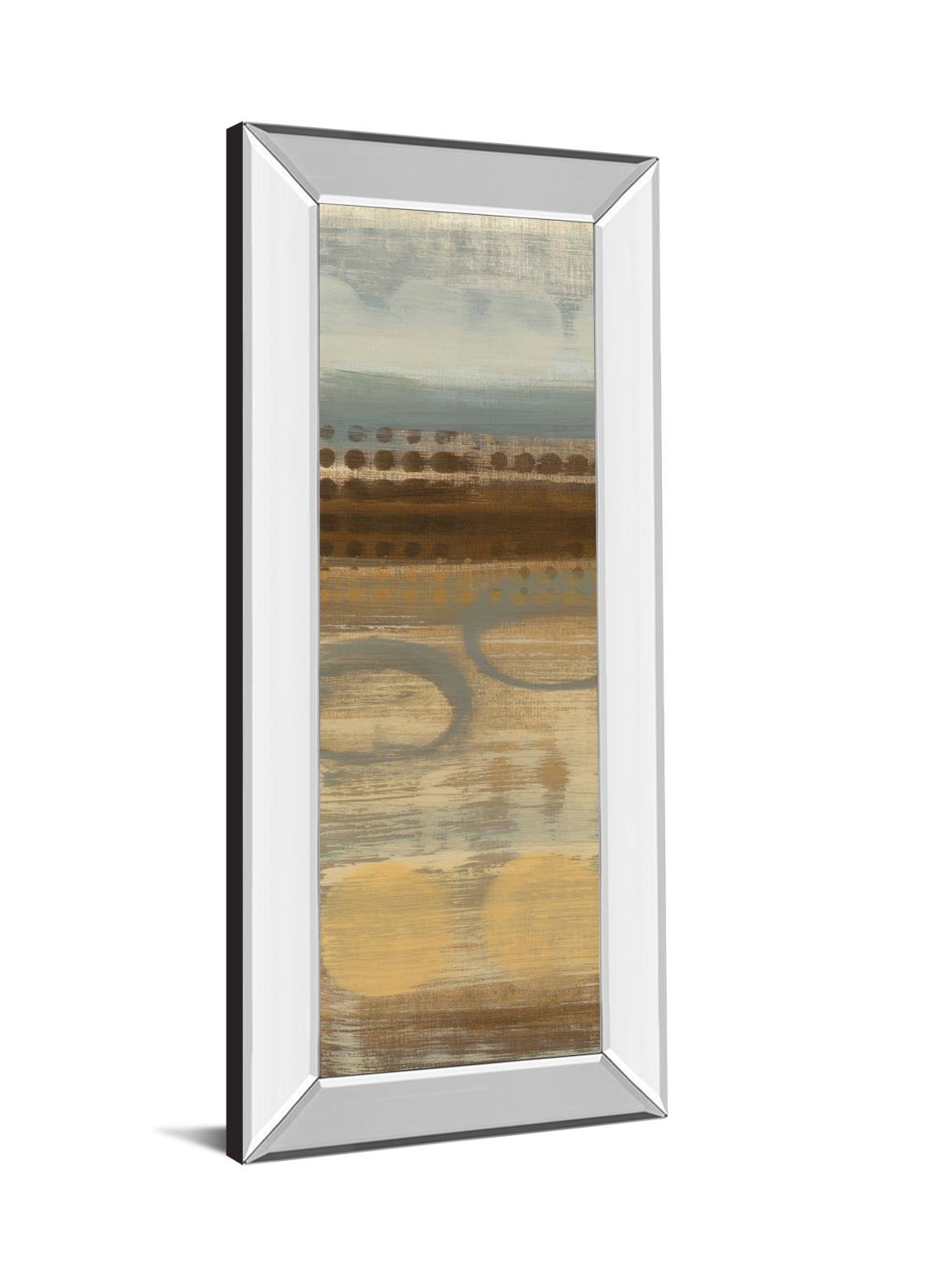 18 in. x 42 in. "Movement Panel I" By Jeni Lee Mirror Framed Print Wall Art