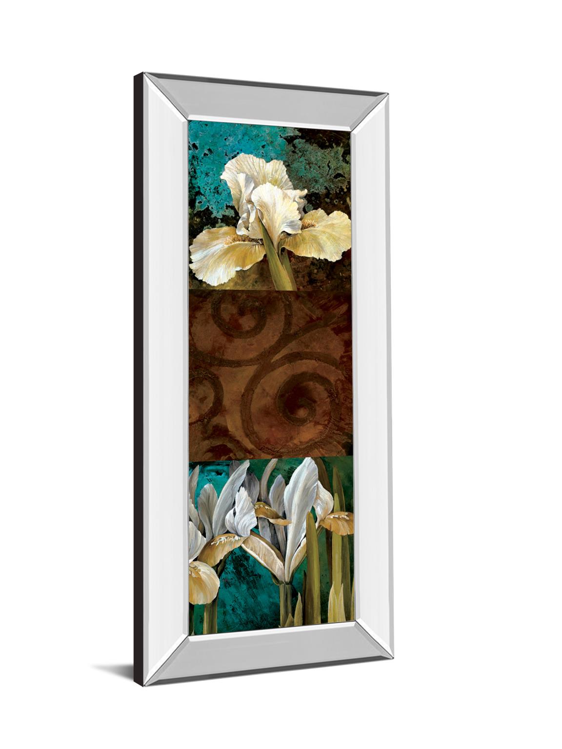 18 in. x 42 in. "From My Garden I" By Linda Thompson Mirror Framed Print Wall Art