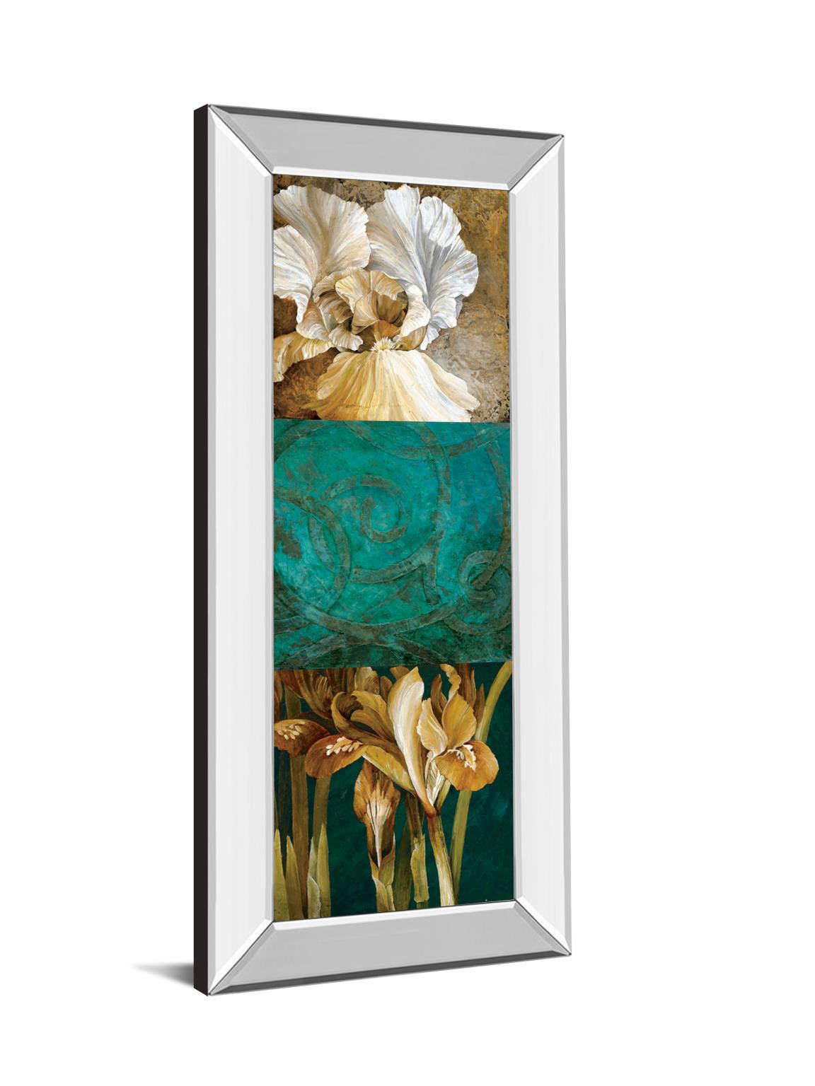 18 in. x 42 in. "From My Garden Il" By Linda Thompson Mirror Framed Print Wall Art