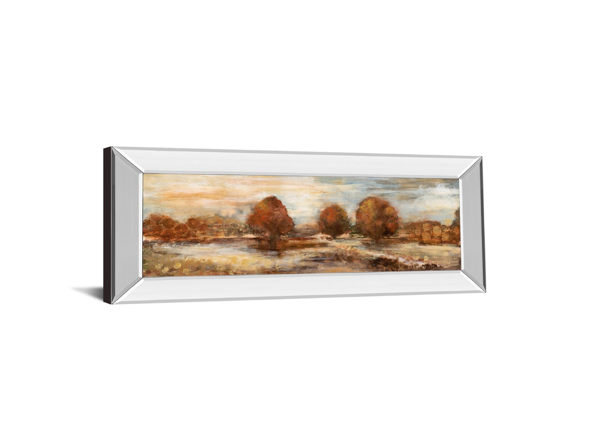18 in. x 42 in. "Morning Meadows Il" By Tava Studios Mirror Framed Print Wall Art