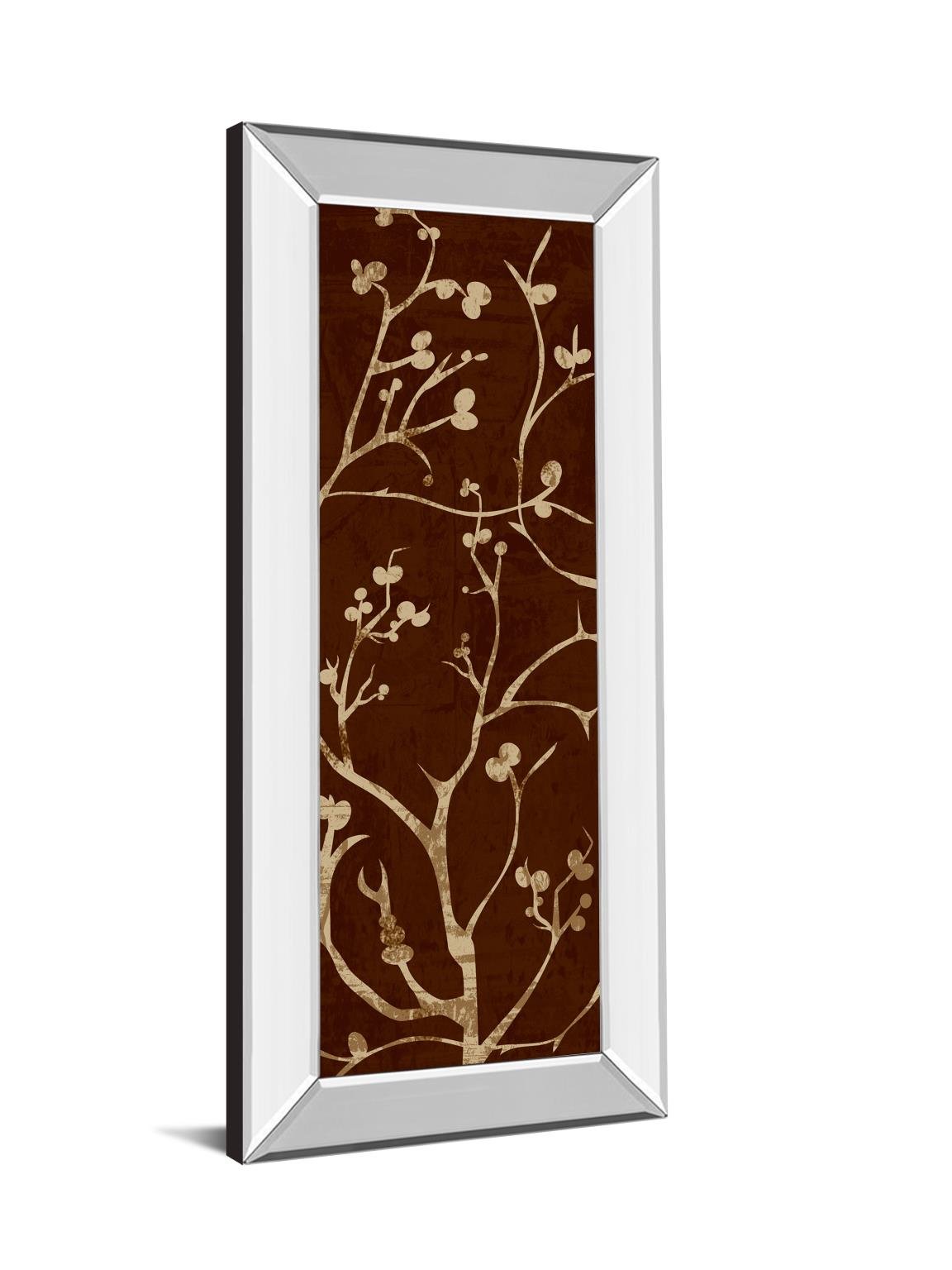 18 in. x 42 in. "Branching Out I" By Diane Stimson Mirror Framed Print Wall Art