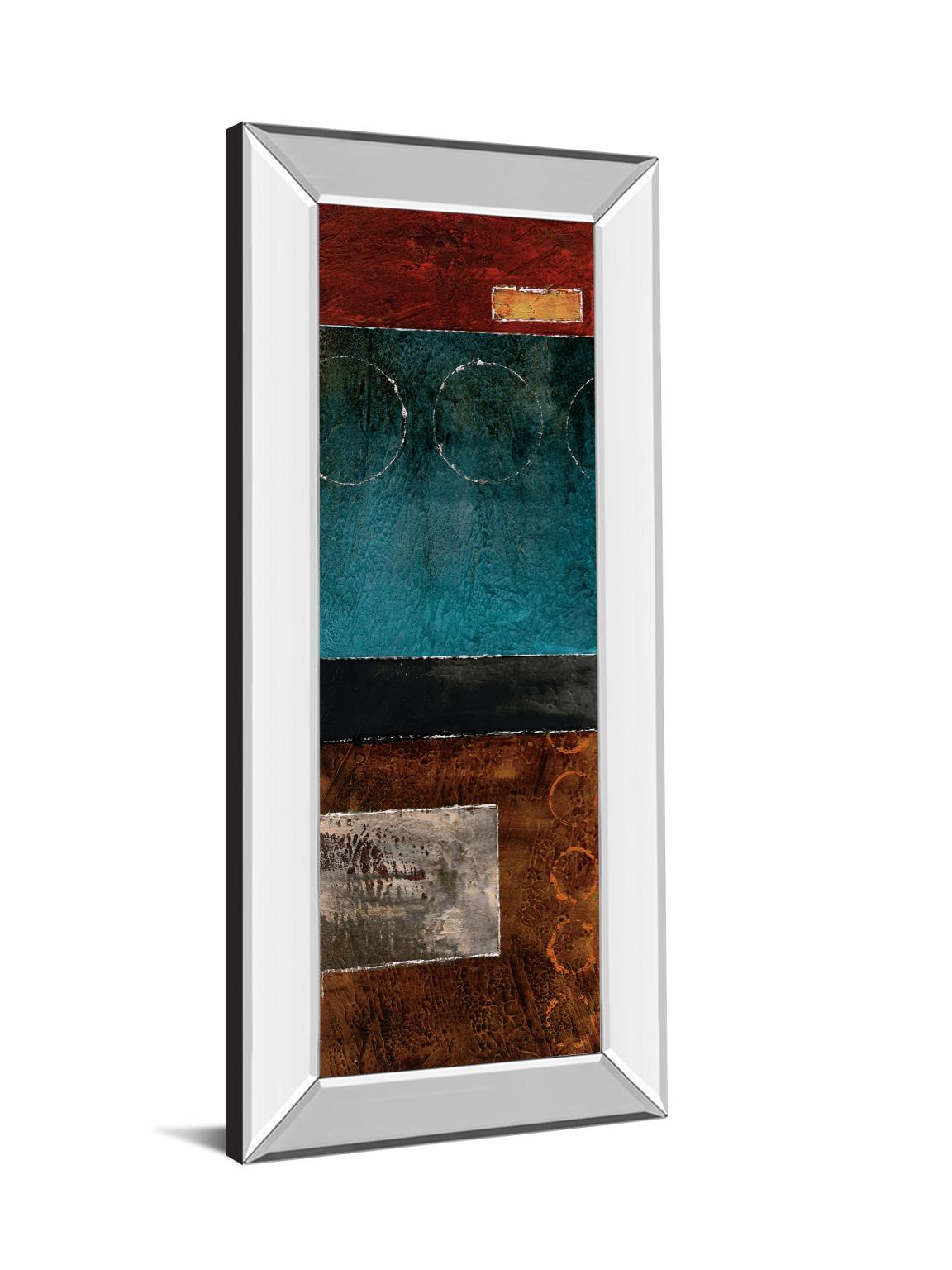 18 in. x 42 in. "Linear I" By W. Blake Mirror Framed Print Wall Art