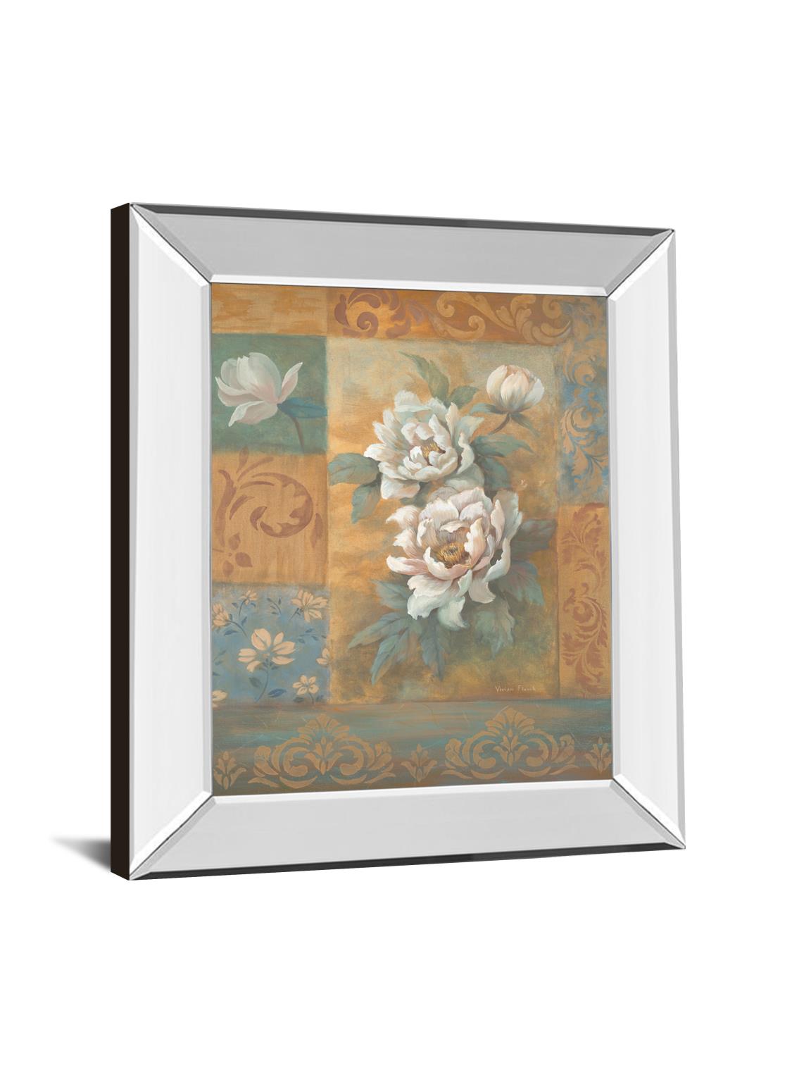 22 in. x 26 in. "Pam's Poppies I" By Vivian Flasch Mirror Framed Print Wall Art
