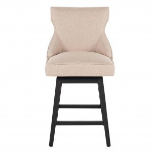 Lucy Swivel Counter Stool Black / Biscuit