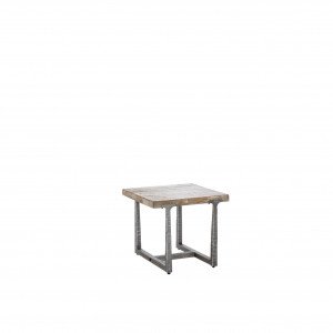 Evie End Table Nickel Plated Iron / Sky Grey