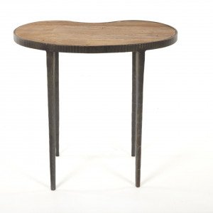 Kidney End Table Natural / Iron