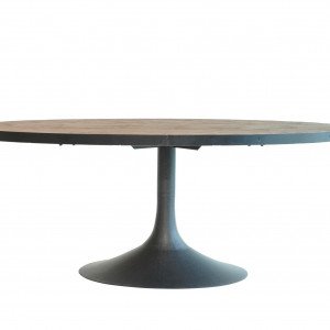 Miranda 78" Oval Dining Table Medium Grey / Iron