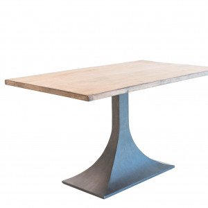 Makenzie 56" Rect Dining Table Antique Natural / Iron Base