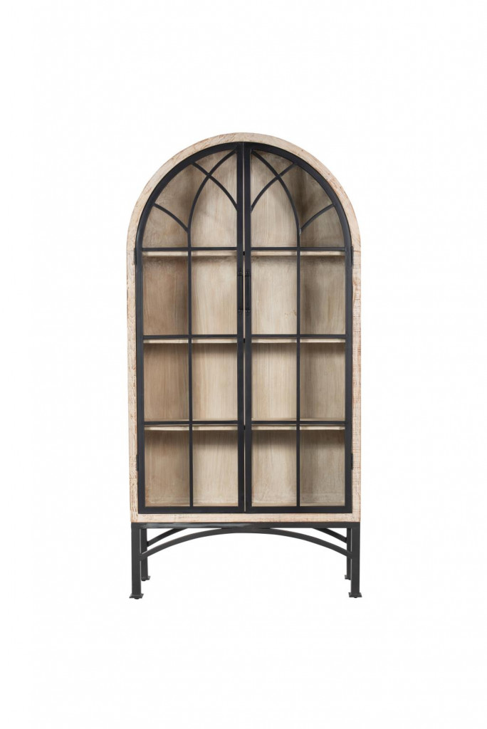 Victoria with Glass Doors White Washed Nest Furnishings