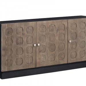 Elwell 3 Door Sideboard Dark Finish