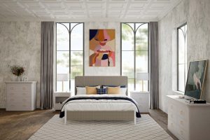 Claremont 5 Drawer Linen Wrapped ...