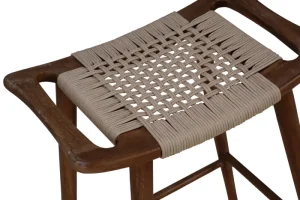 Capri Counter Stool w/ Rope - Teak