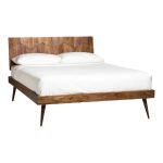 this piece makes it resistant to major wear and tear. Its warm tone and intricate headboard provides character to your bedroom space.