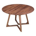 the Godenza Dining Table's mid-century modern design gives your dining room a subtle sophistication. Its round table design makes the most of smaller dining space