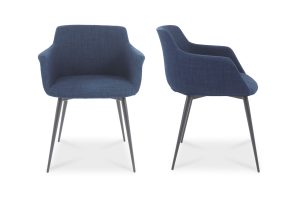 RONDA ARM CHAIR BLUE-SET OF TWO