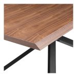 the Oslo dining table seats six comfortably. Its contemporary design