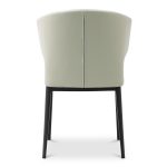 hourglass figure and easy-to-clean vegan leather upholstery make Delaney a classy affair