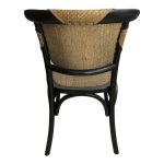 subtle moments of rattan cushioning set off by a jet-black finished solid elm wood frame. Add a modern yet timeless look to your dining space with this dining chair—a personal expression of elevated rustic style.