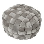 you can't beat a Pouf! This stylish version features a shiny velvet in a thick cable-weave. A fantastic texture to add to your glamorous Décor.