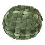 you can't beat a Pouf! This stylish version features a shiny velvet in a thick cable-weave. A fantastic texture to add to your glamorous Décor.