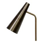 the Trumpet Table Lamp stays true to its name. A brass finish gives this lamp a modern touch. Ideal for smaller spaces that need focused light.