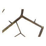 iron construction with a complimenting brass finish makes this is a fierce piece of furniture.