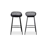 this chair comes in several colors that will be sure to complement your outdoor design with its whicker backing and powder coated metal legs. The perfect addition to any table or as extra seating for guests.