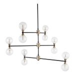 sturdy iron rods. Works as both a light fixture and an art installation.