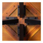 the robust industrial metal base providing a striking contrast.