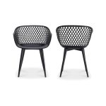this chair comes in several colors that will be sure to complement your outdoor design with its whicker backing and powder coated metal legs. The perfect addition to any table or as extra seating for guests.