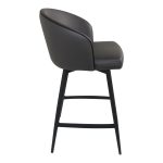 curved back that will cradle you while you sit at your counter table or kitchen island.