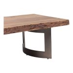 this coffee table perfectly embraces the acacia with sturdy metal legs. Pair with other pieces in the Bent collection for a complete look.