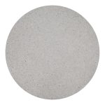 lightweight terrazzo on top of an iron base. The round shape of the table allows for easy flow in your living space.
