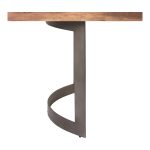 and is offset by a sturdy industrial metal base. Pair with other pieces in the Bent collection for a complete look.