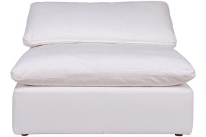 CLAY SLIPPER CHAIR PERFORMANCE FABRIC WHITE