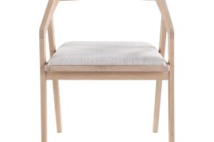 PADMA OAK ARM CHAIR LIGHT GREY