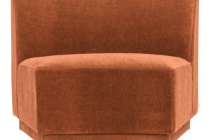 *YOON SLIPPER CHAIR FIRED RUST SECTIONAL