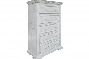 Terra White 5 Drawer Chest