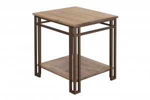 Limestone Iron base, End Table