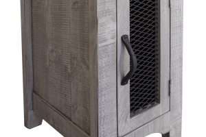 Pueblo Gray 1 Door Chairside Table