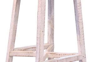 Pueblo White 30" Wooden Stool