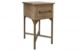 Bernabe Metal Base Chairside Table